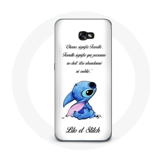 Hoesje voor Samsung A5 2016 Lilo en Stitch Ohana Quote Wit