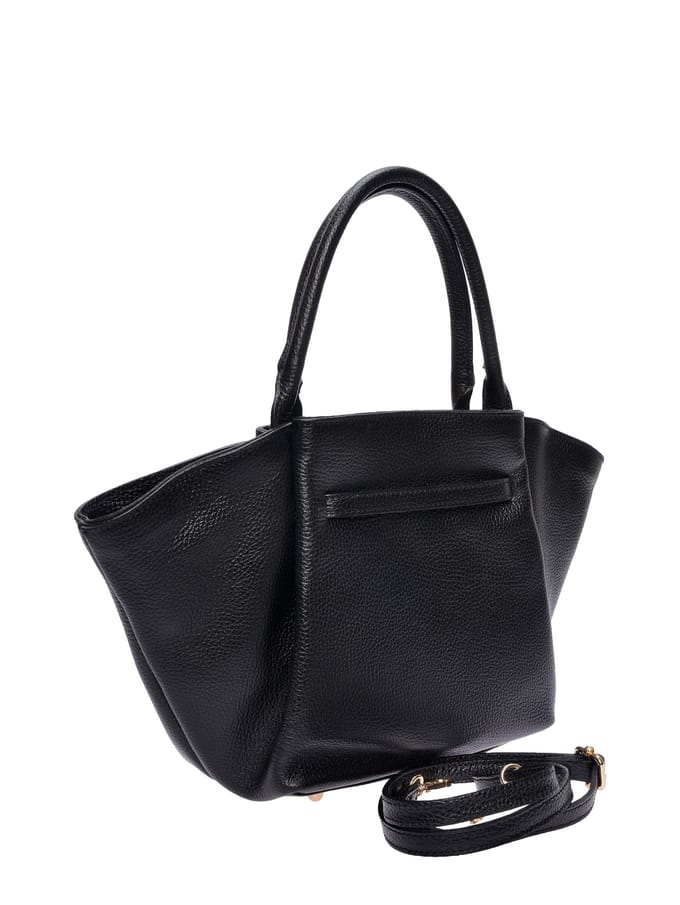 Roberta M Zwart Rundleer Tas