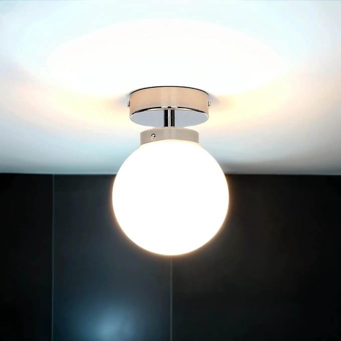Licht-Erlebnisse - Toho - Plafonnière - E14 - van - Metaal glas - in - Chrom