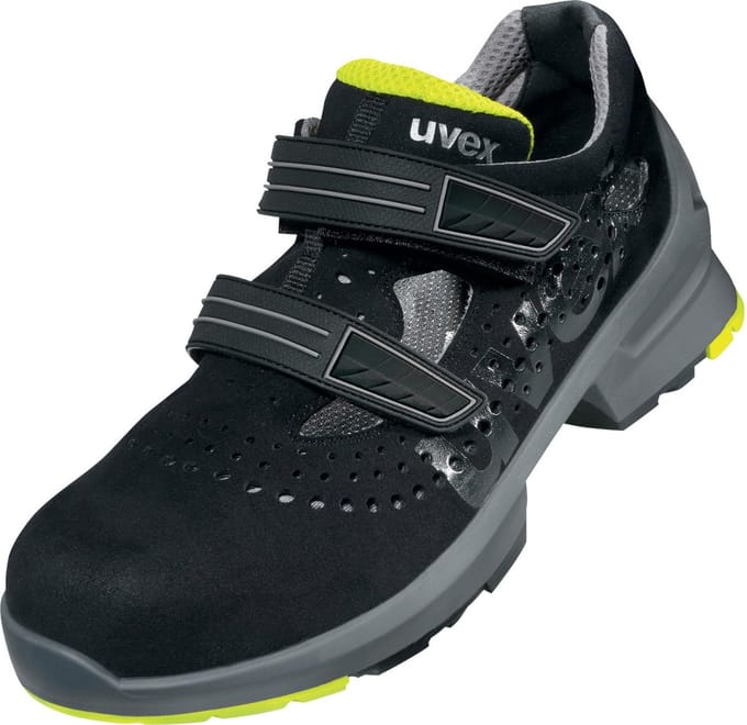 Uvex 1 paar sandalen S1 85428 zwart, geel (85428)