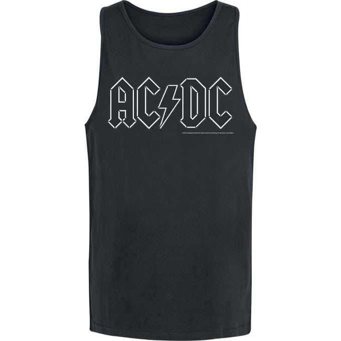 AC/DC Tanktop - Black Logo - S tot L - voor Mannen - zwart