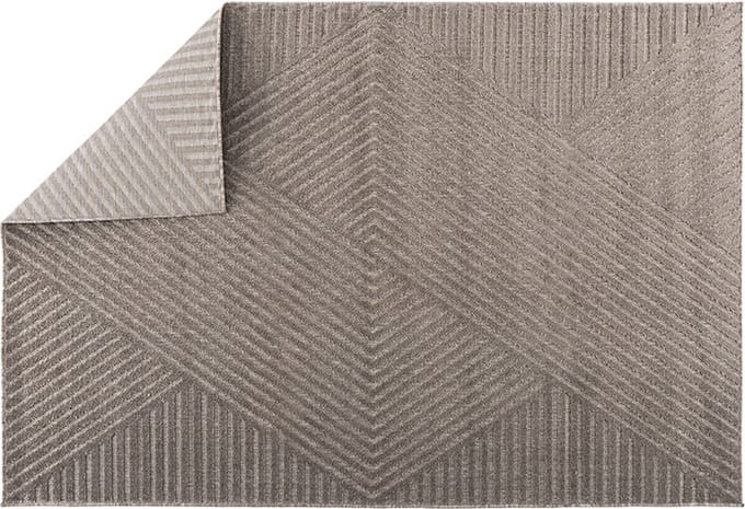 Aron vloerkleed 200x290 cm bruin.