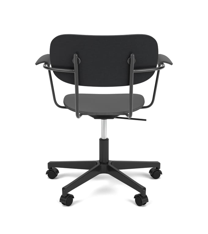 Audo Co Task Chair met armleuningen - zwart eiken - zwart aluminium