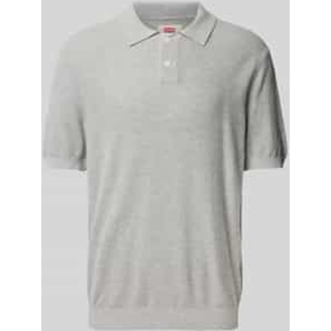 Standard fit poloshirt met ribboorden