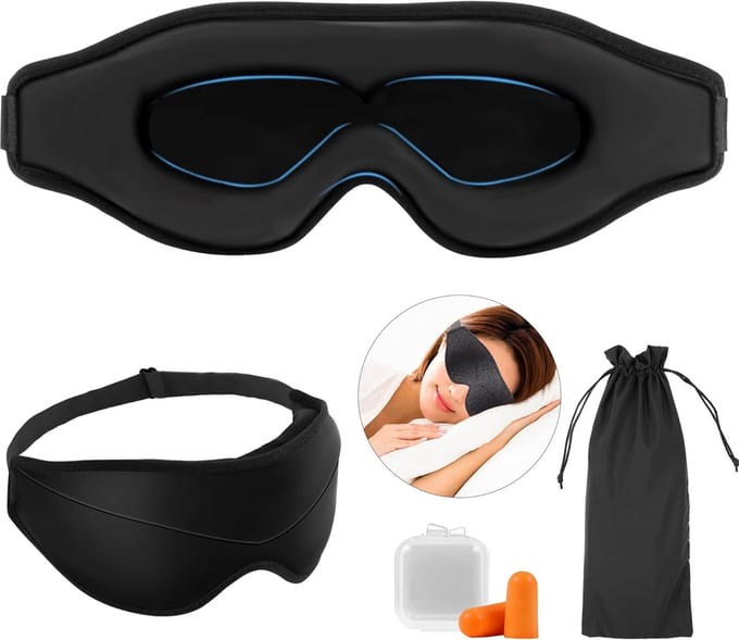 3D Lichtblokkerend Slaapmasker voor Optimale Nachtrust en Reizen