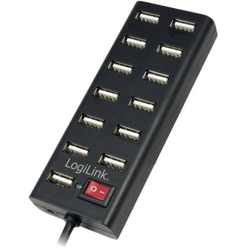 LogiLink UA0126 UA0126 USB-hub 13 poorten USB-A USB 2.0 480 MBit/s Zwart