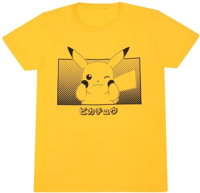 Pokémon Pikachu Katakana Unisex T-shirt - geel - M