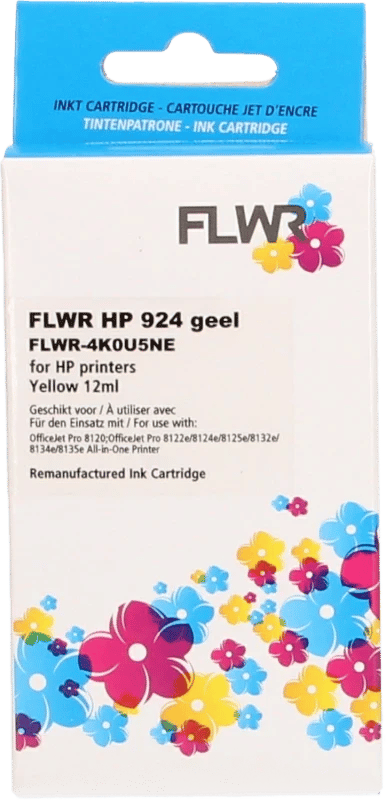 FLWR HP 924e geel (Huismerk (compatible))