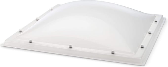 Domelite lichtkoepel dubbelwandig- opaal 0400 x 0400 mm