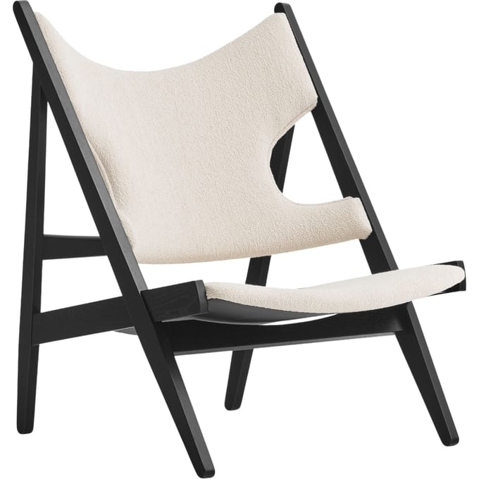 Audo - Knitting Lounge Chair - black-stained oak/Barnum Bouclé COL 24 - beige