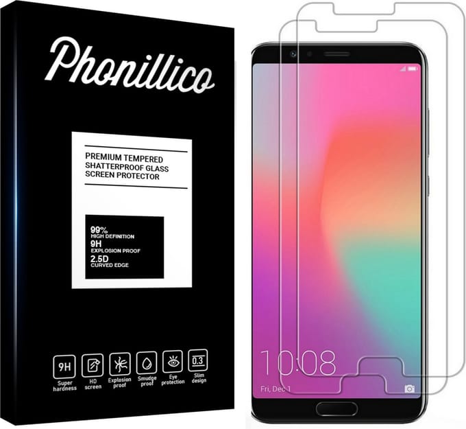 Screenprotector voor Honor View 10 - 2 stuks Beschermglas van glas Transparante glazen schermbeschermfolie