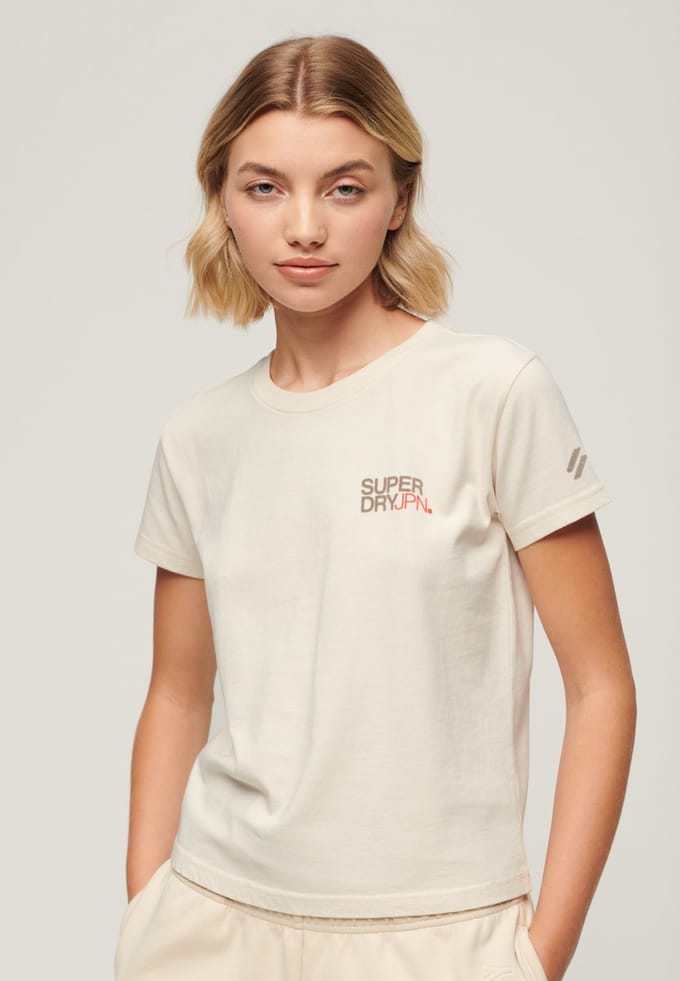 Superdry - Aansluitend Sportswear T-shirt met logo - Dames - T-shirts