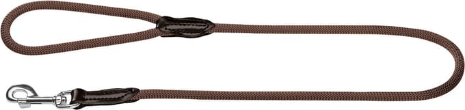 Hunter Looplijn Freestyle Nylon Rond Bruin - Hondenriem - 110x1 cm