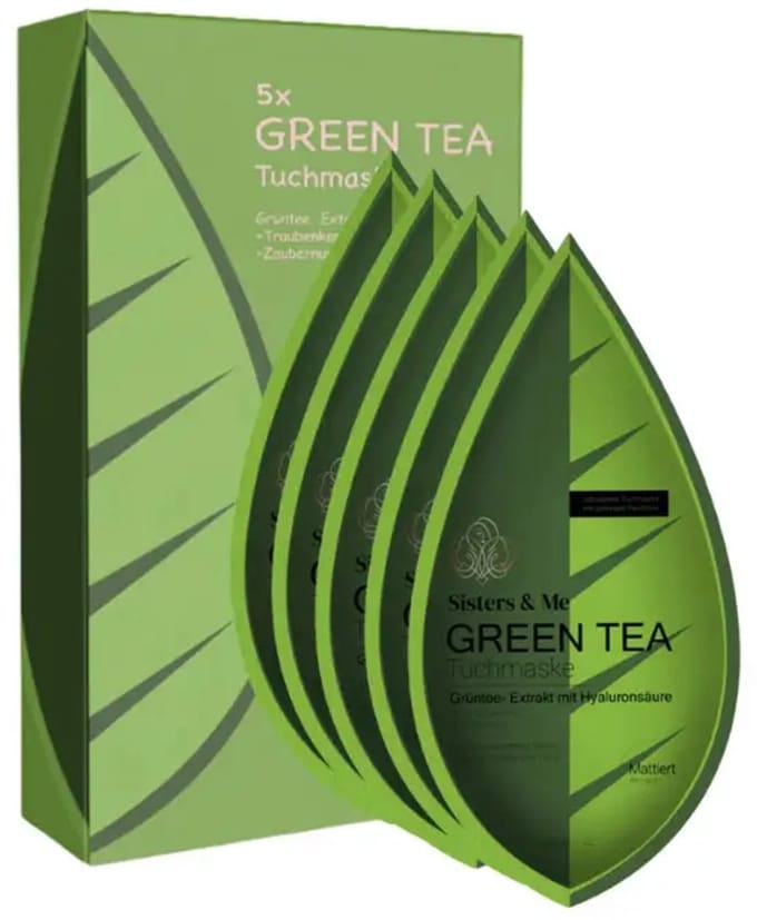 Sisters & Me | 5x Green Tea Sheetmasks - Vegan