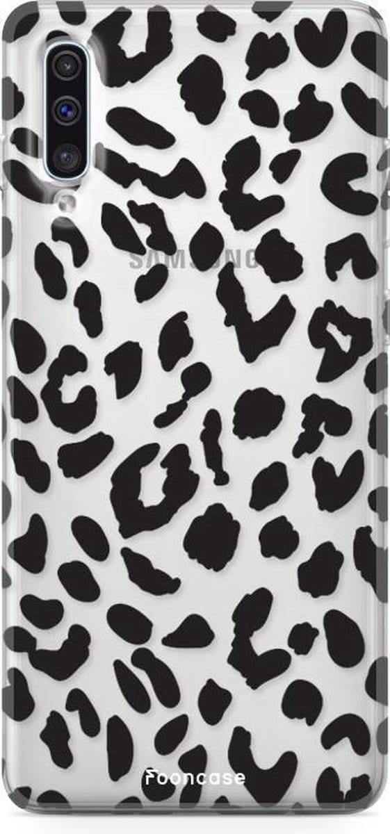 Fooncase Hoesje Geschikt voor Samsung Galaxy A70 - Shockproof Case - Back Cover / Soft Case - Luipaard / Leopard print