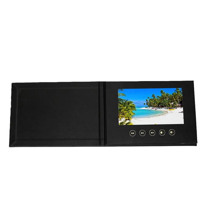 7-Inch Video Wenskaart Personaliseerbare A5 Elektronische Video Brochure met Kleurenscherm Type C Interface voor Bruiloft blue