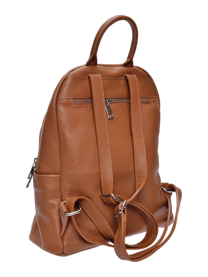Anna Luchini Brown Rundleer Tas