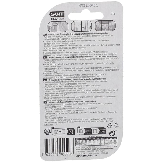 GUM TravLer Reusable Interdental Brush 1,3 mm 6 st