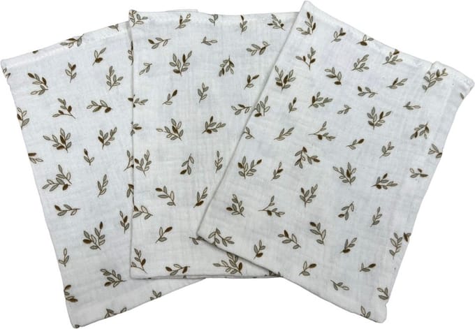 hydrofiel washandjes set van 3 takje