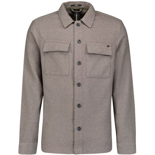 No Excess Overshirt Full Button Stretch Grey Größe: XXL | Casual hemden Outlet | Herren | Grau