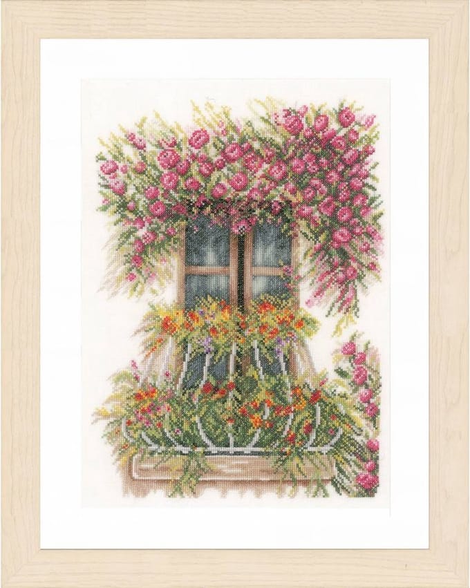 Telpakket kit Balkon met bloemen - Lanarte - PN-0171411