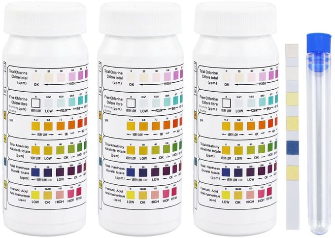 Dailygoods - 150 Stuks 6-in-1 pH-teststrips voor Zwembad en Spa - Watertestkit