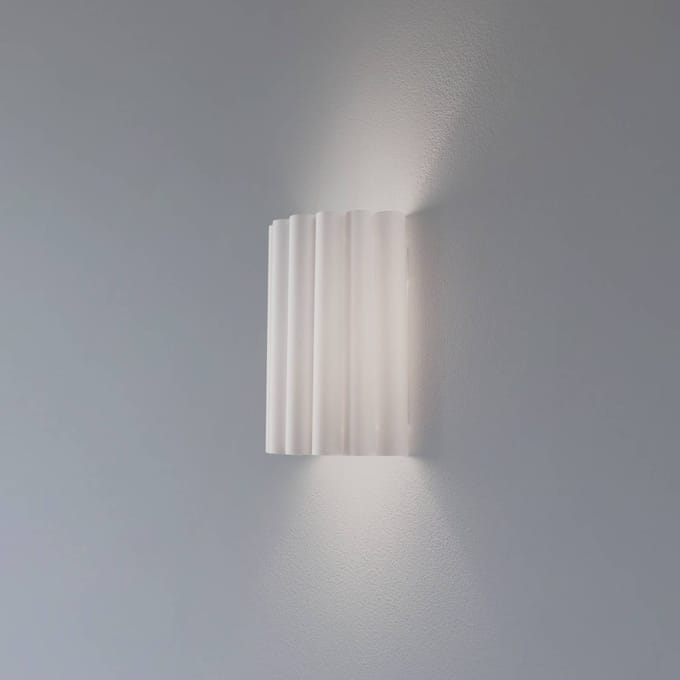 Duolla Wandlamp Aria, wit, microvezel, E27