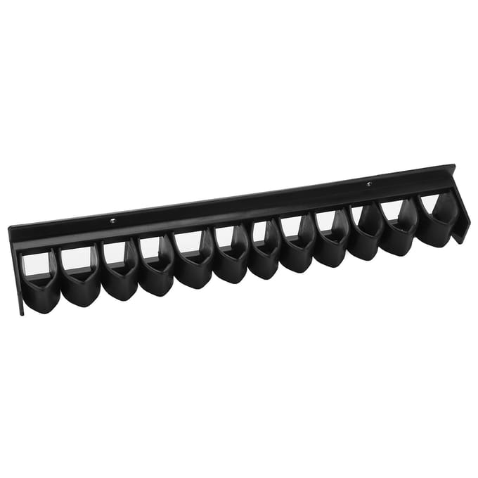 Zwephouder Plastic Horizontaal Wandgemonteerd Zweeprek Hanger voor Zweepopslag black