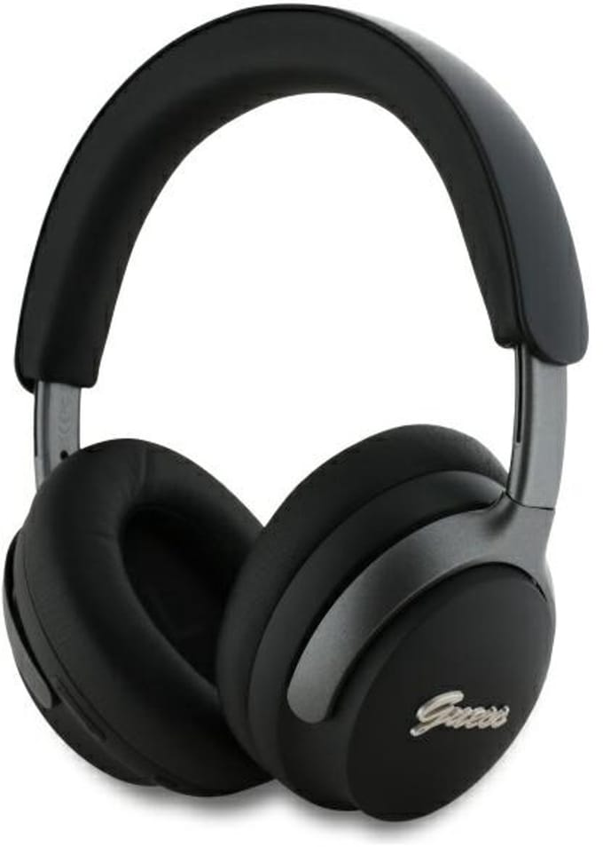 Guess Bluetooth ANC Headphones Metal Script Logo - Zwart