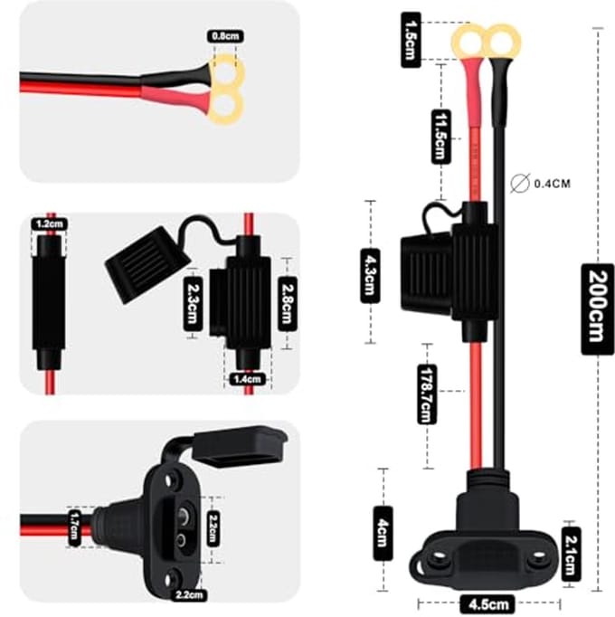SAE Stekker Met Installatiepaneel Voor 12V 24V Voertuigen
