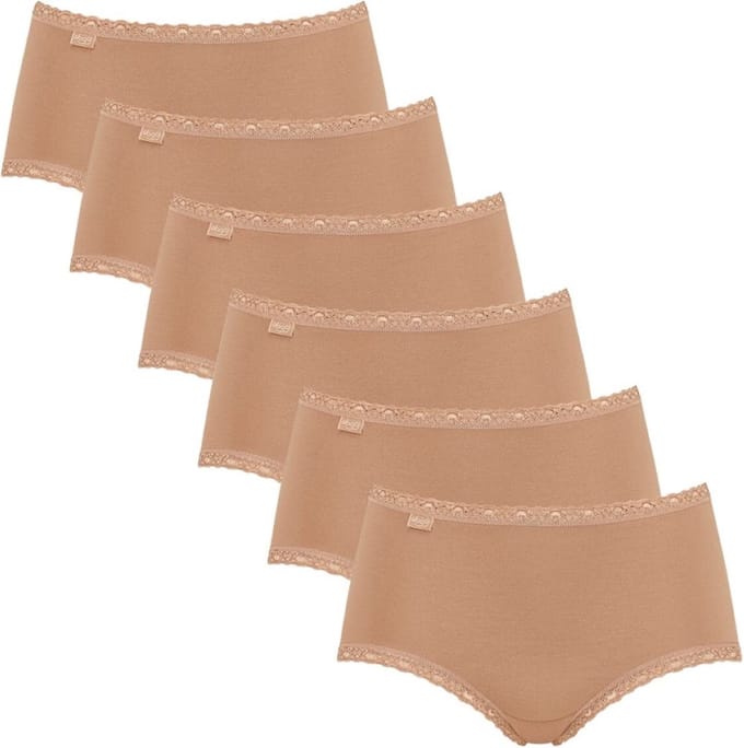 sloggi Dames midi slip 6 pack 24/7 Cotton Lace