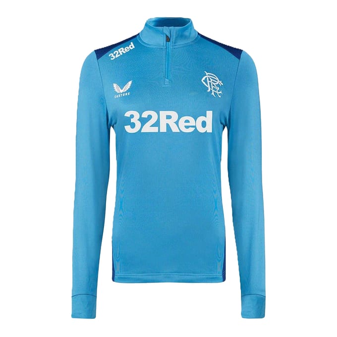 Castore Uniseks Volwassene 2023/2024 Rangers FC Quarter Zip Training Midlayer (Blauw)