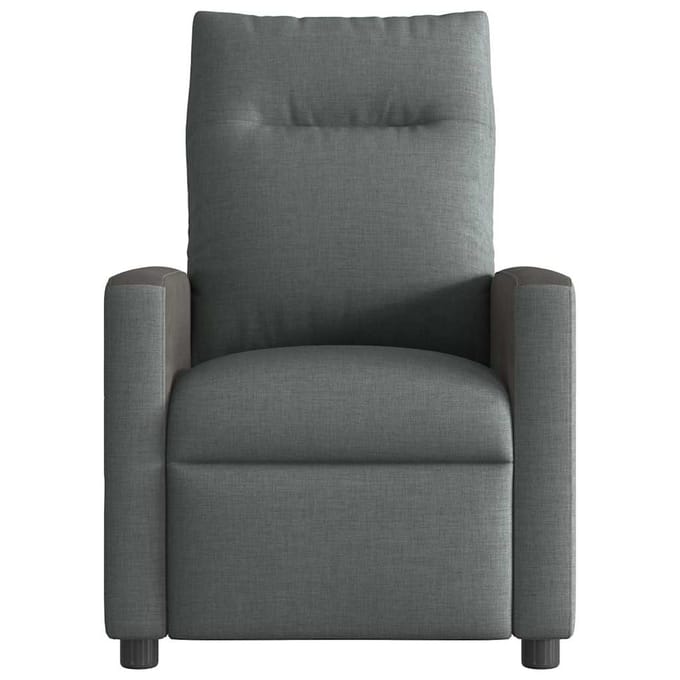 vidaXL Fauteuil inclinable en tissu gris foncé