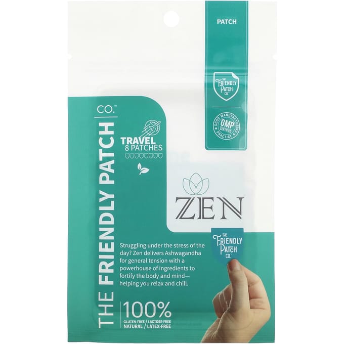The Friendly Patch, Zen Stress Patch, 8 packs white