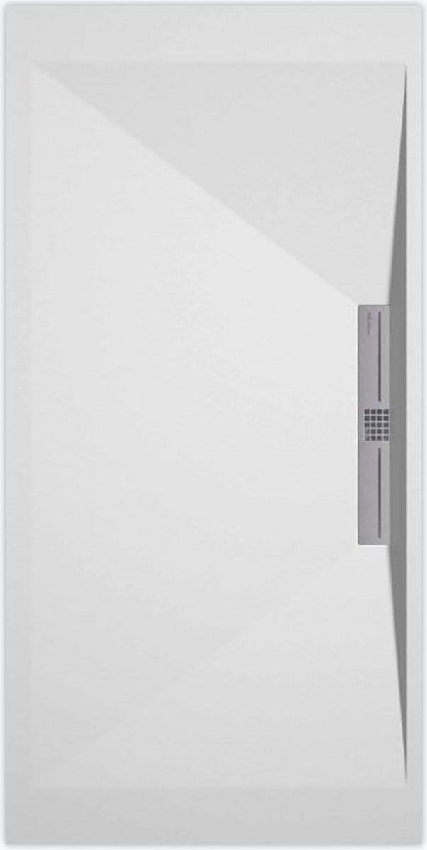 Sanifun douchebak Stone Side White Smooth 900 x 700 S