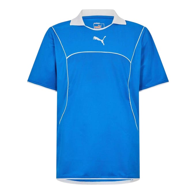 Puma Heren Effen Contrast Bies Atletisch Rugby Shirt (Blauw)