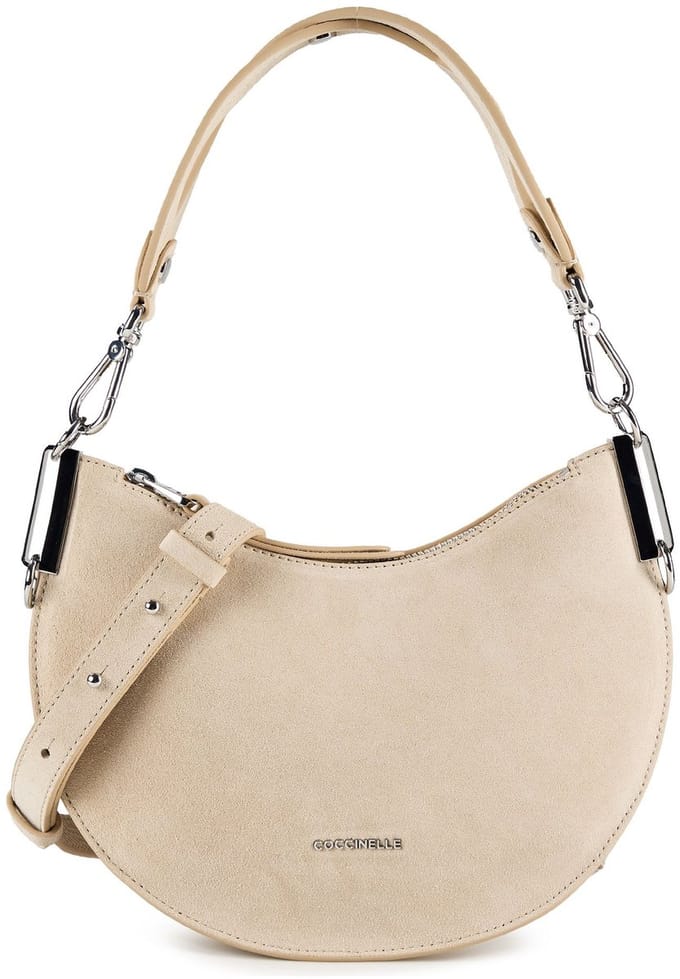 Coccinelle Sunup Schoudertas Leder 25 cm - Dames - sandshell