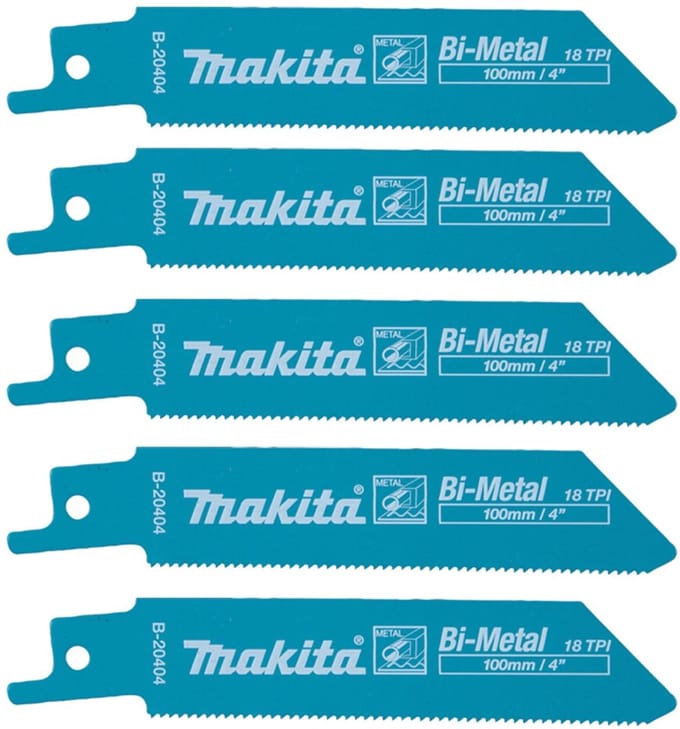 Makita 5 x Reciprozaagblad BIM 100/18T - B-20404