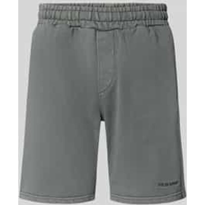 Sweatshorts met elastische band en gestikt logo