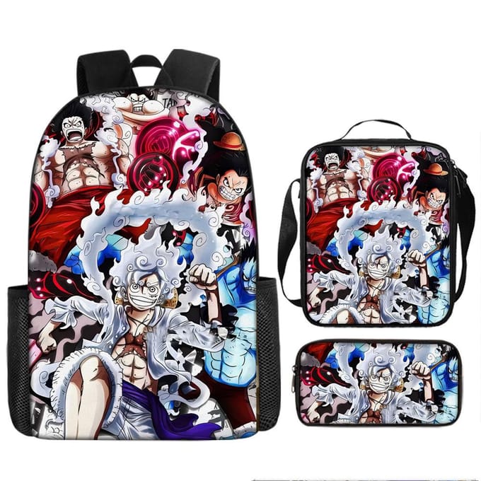 One Piece One Piece Schooltas Luffinica Zeekoning Student Schooltas Rugzak Set Three piece set