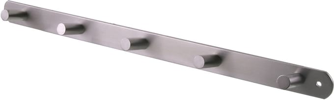 IMPRESSO design kapstok met 5 haken, geheel in rvs