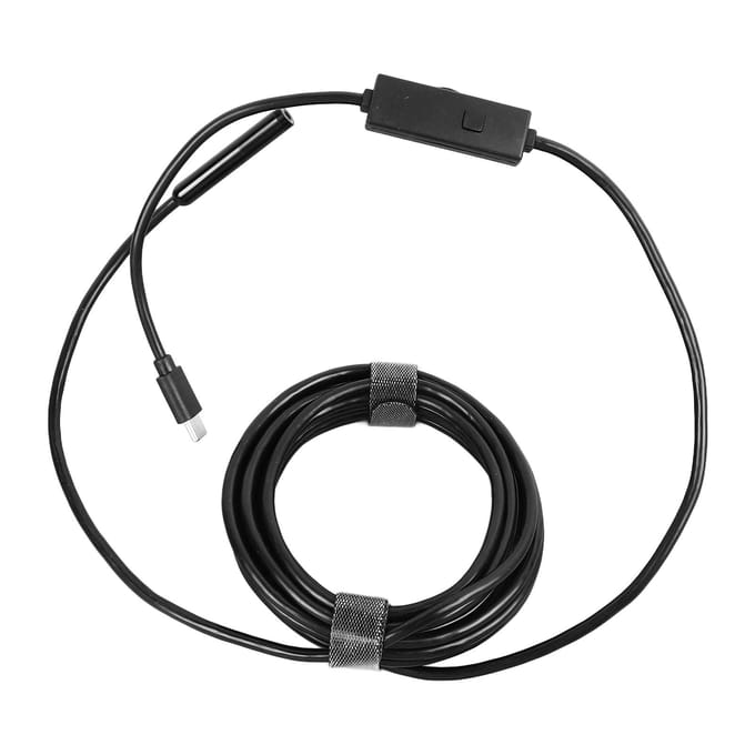 Caméra Endoscope avec Lumière 5MP HD IP67 Étanche Inspection d'Égout Serpent Boroscope 5 mètres black