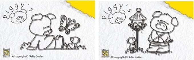 Stempelset Nellie Snellen "Piggy" PI 007+008