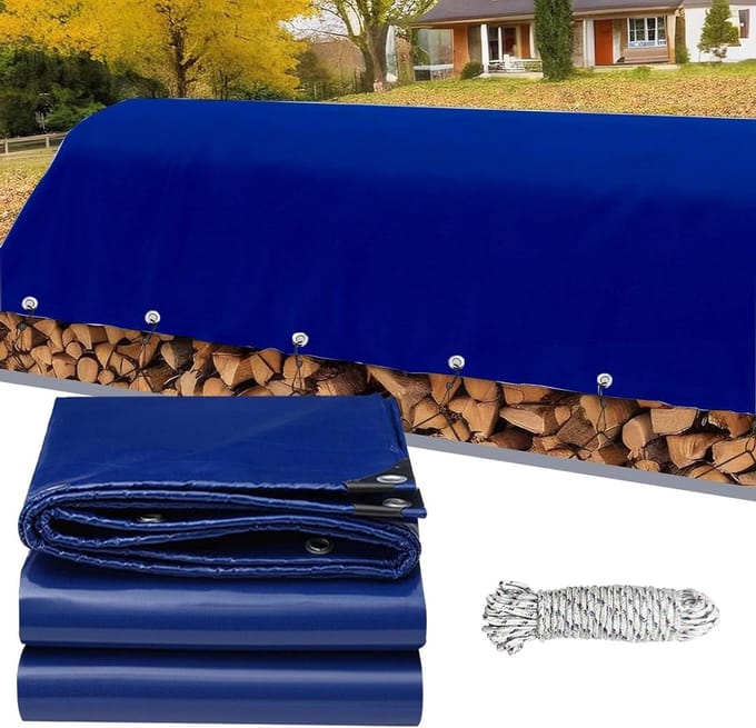 Afdekzeil Waterdicht - Dekzeil Oogjes - Bescherming Buiten - Scheurvast Polyethyleen - 2.4 x 4 m - Blauw