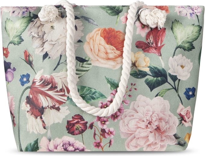 Strandtas Fiori - 43x60 cm no.30228 Groen