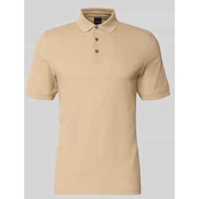 slim fit poloshirt met structuurpatroon