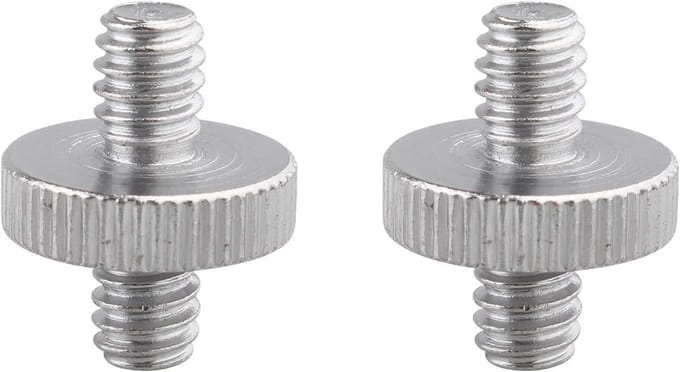 Schroefadapter Set - Camera Schroef - Statief Bevestiging - Volledig Metaal - 1/4 Inch - Zilver