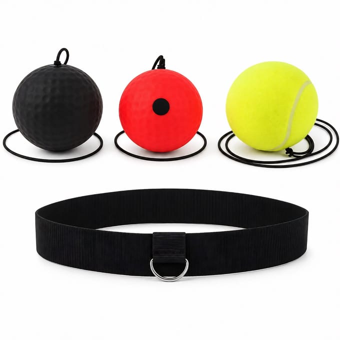 Box Reflex Bal set - 3 Reflex Ballen - Boksbal - Workout - Boks Pads - Reactie en Snelheid training- Thuis Sporten