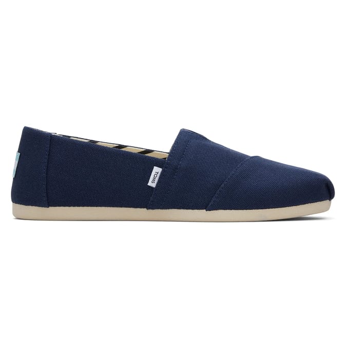 Dames espadrilles met brede snit van gerecycled katoenen canvas Toms Alpargata