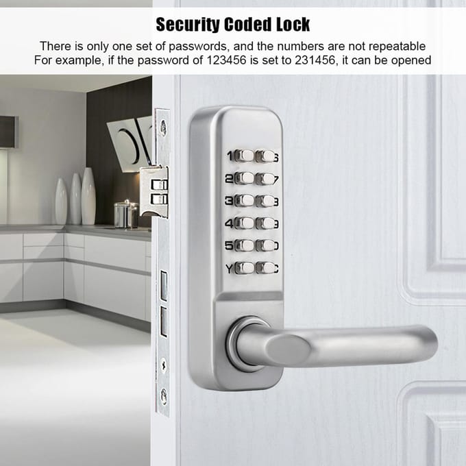 1   11 Cijferige Code Combinatie Nok Deur Zinklegering Handig Wachtwoord Beveiliging Coded Slot gray